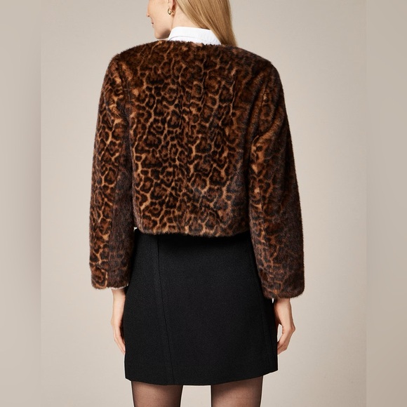 NWT J.Crew Faux-Fur Lady Jacket in Leopard Print - Picture 4 of 12